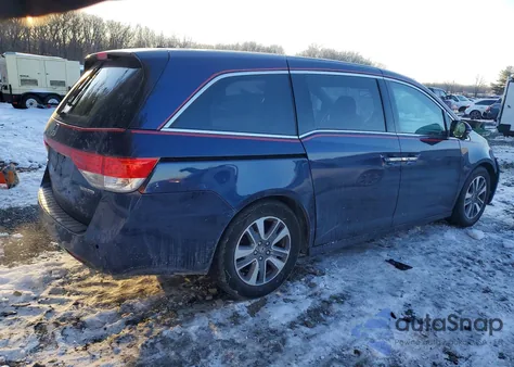 2014 Honda Odyssey Touring from USA, damaged, VIN 5FNRL5H97EB006255